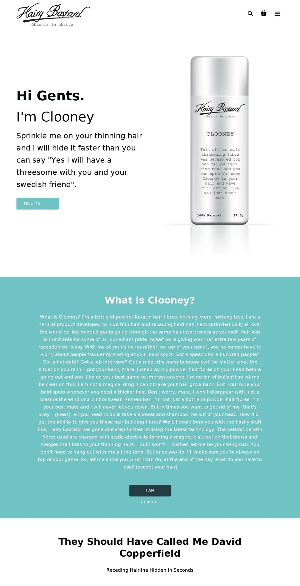hairybastard.com shopify website screenshot