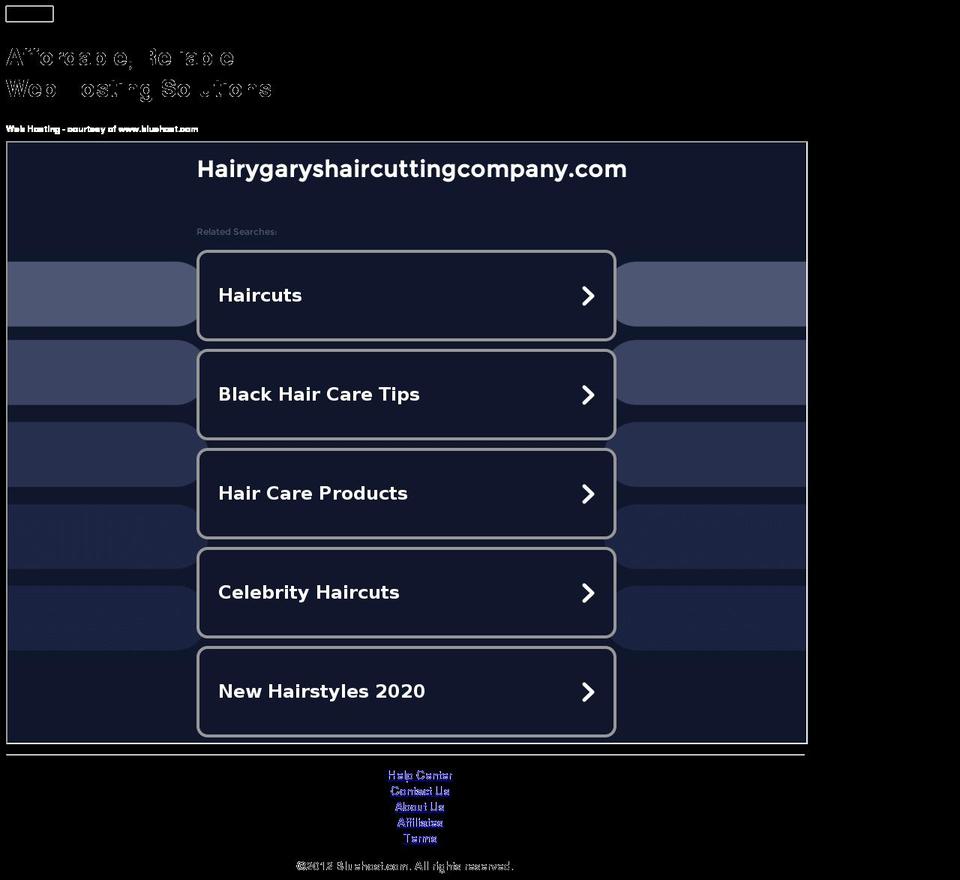 hairygaryshaircuttingcompany.com — Shopify storefront screenshot