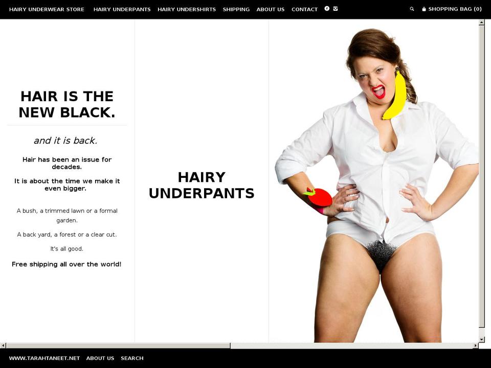 hairyunderwear.com shopify website screenshot