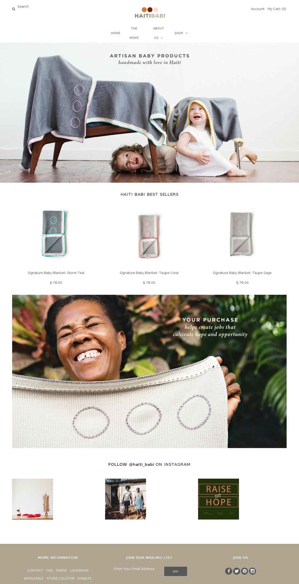 haitibaby.com shopify website screenshot