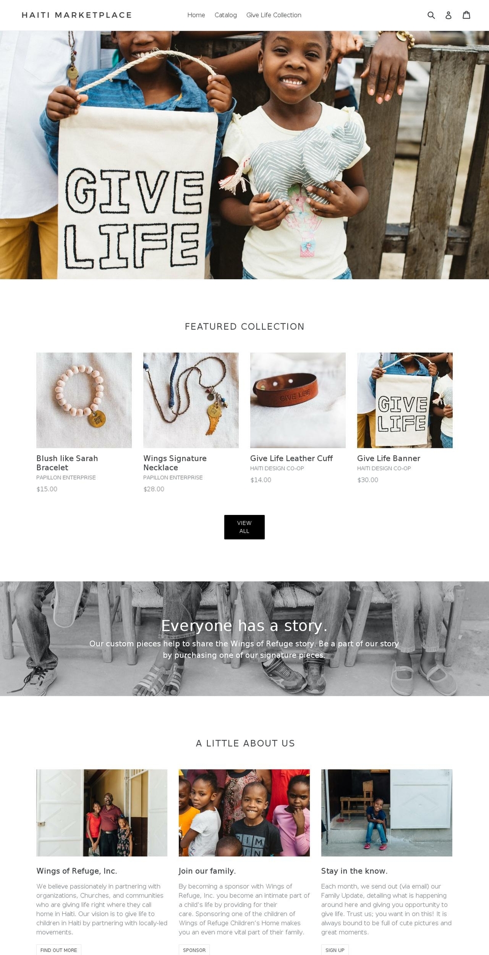 haitimarketplace.org shopify website screenshot