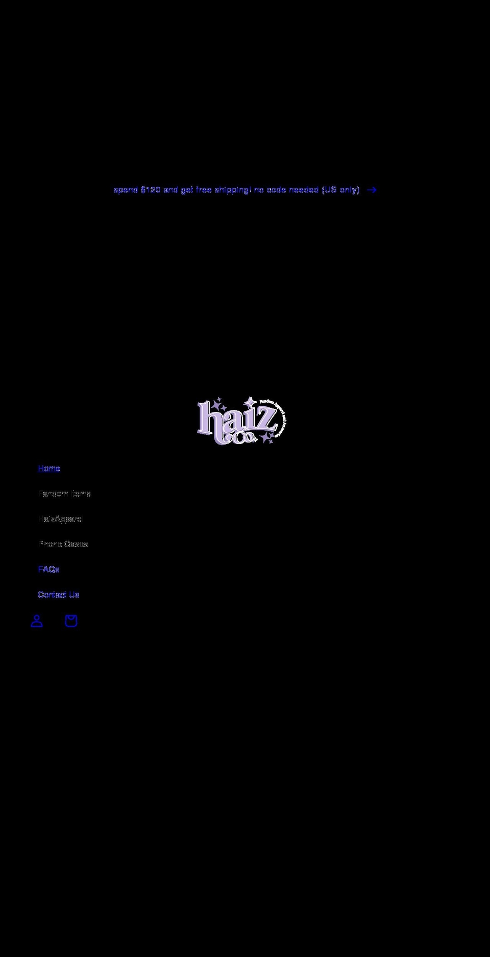 haizbeauty.myshopify.com shopify website screenshot
