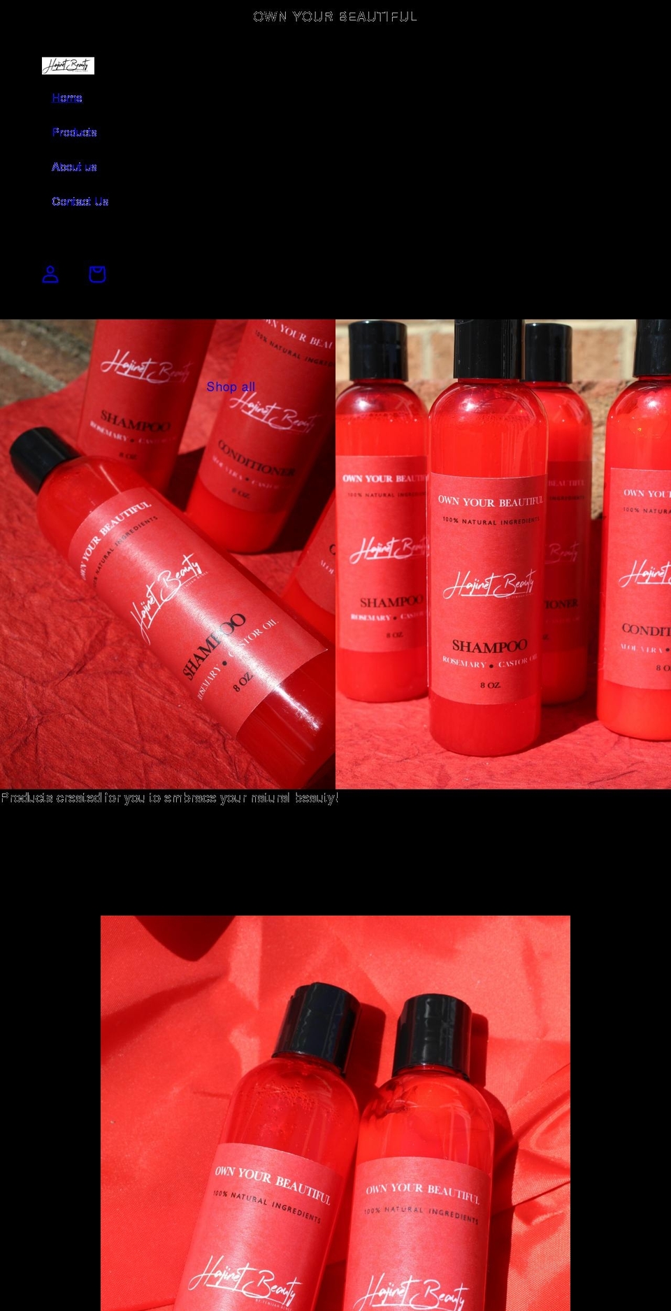 hajinetbeauty.com shopify website screenshot
