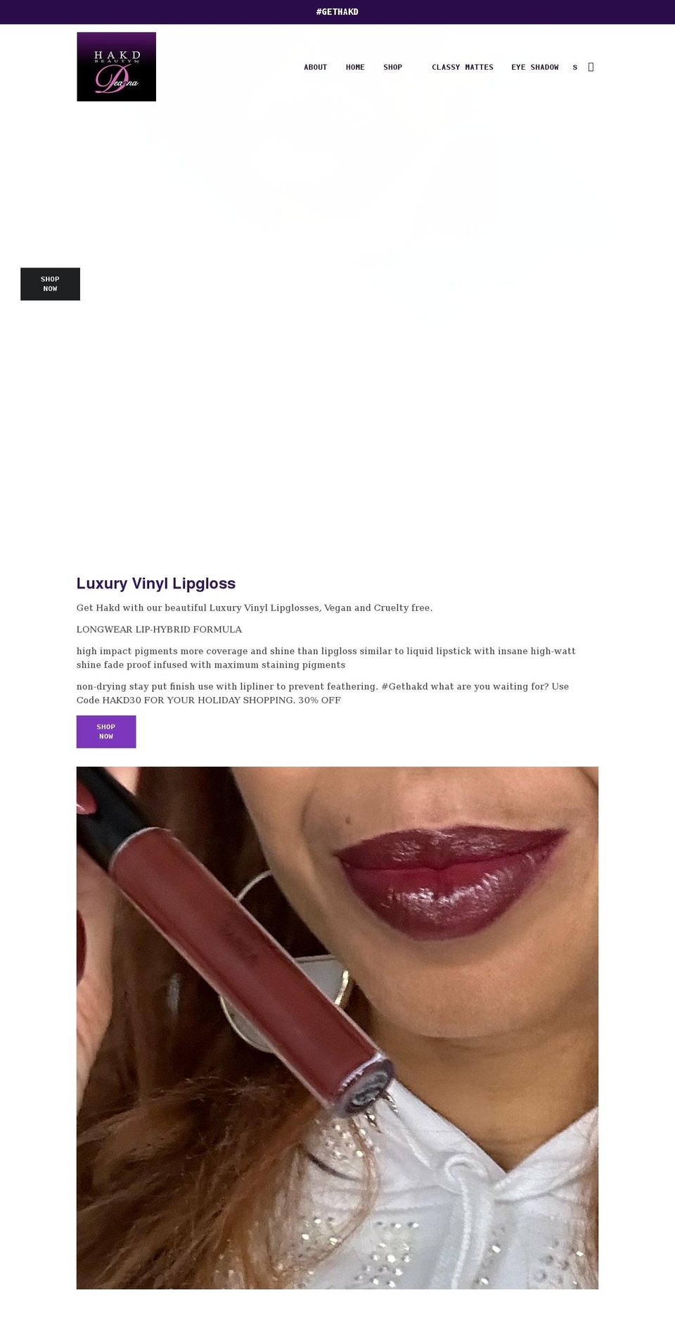 hakdbeauty.com shopify website screenshot