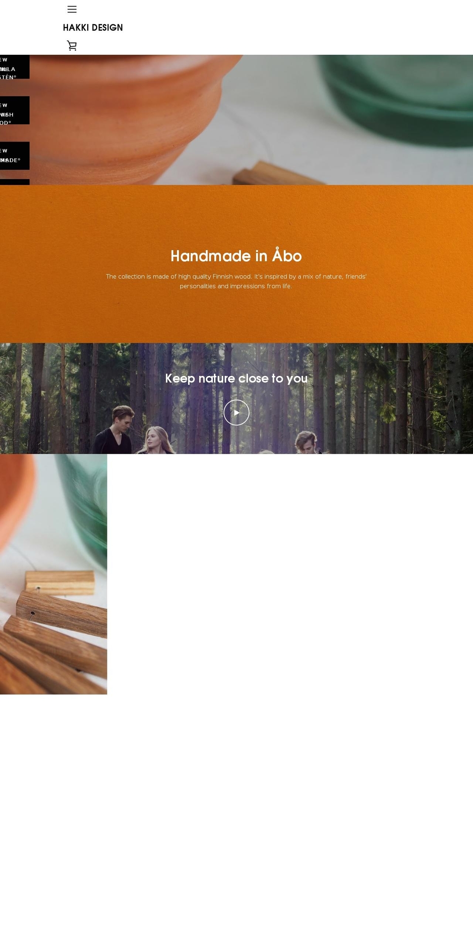 hakkidesign.com — Shopify storefront screenshot