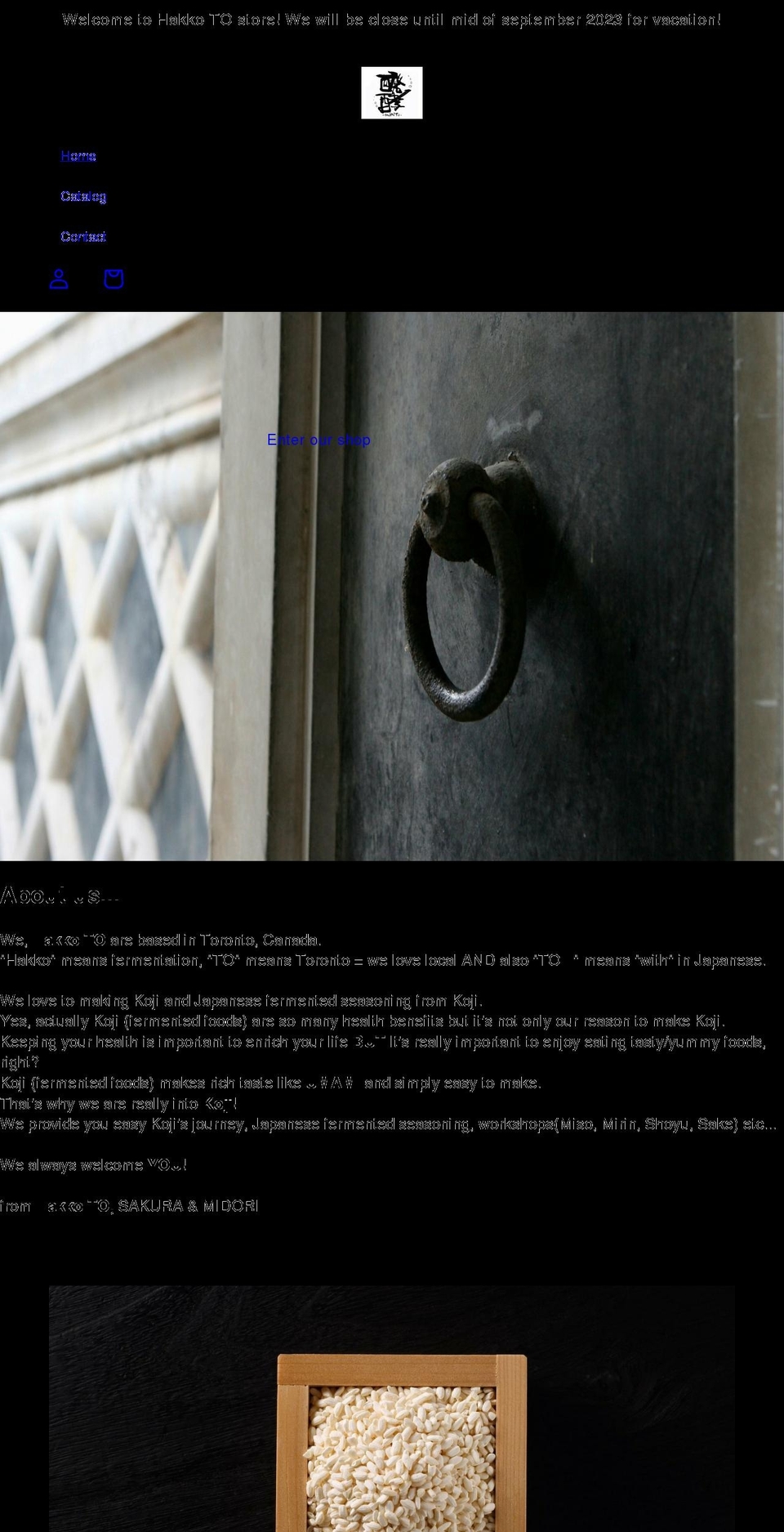 hakkoto.com shopify website screenshot