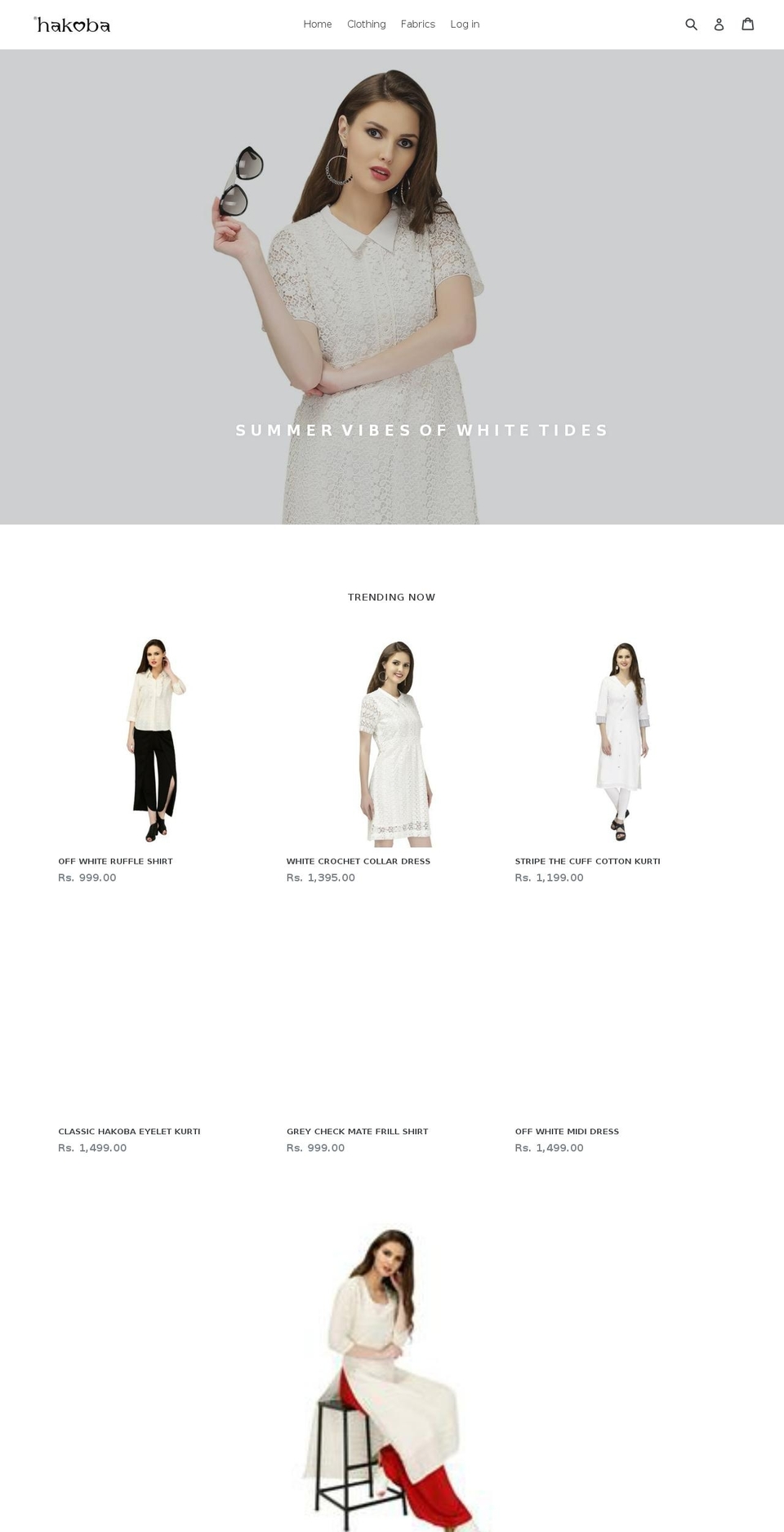 hakoba.in shopify website screenshot