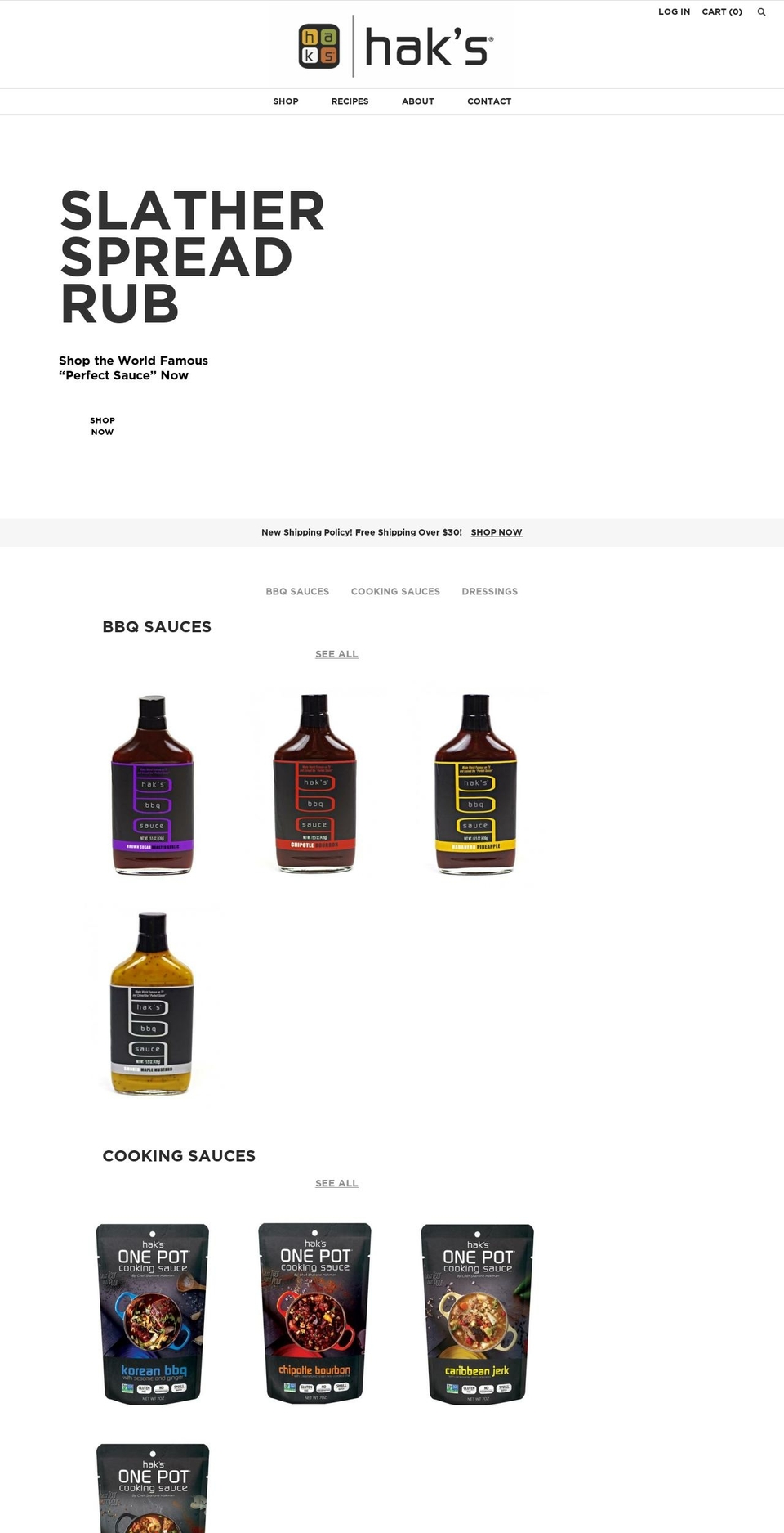 haksfood.com — Shopify storefront screenshot