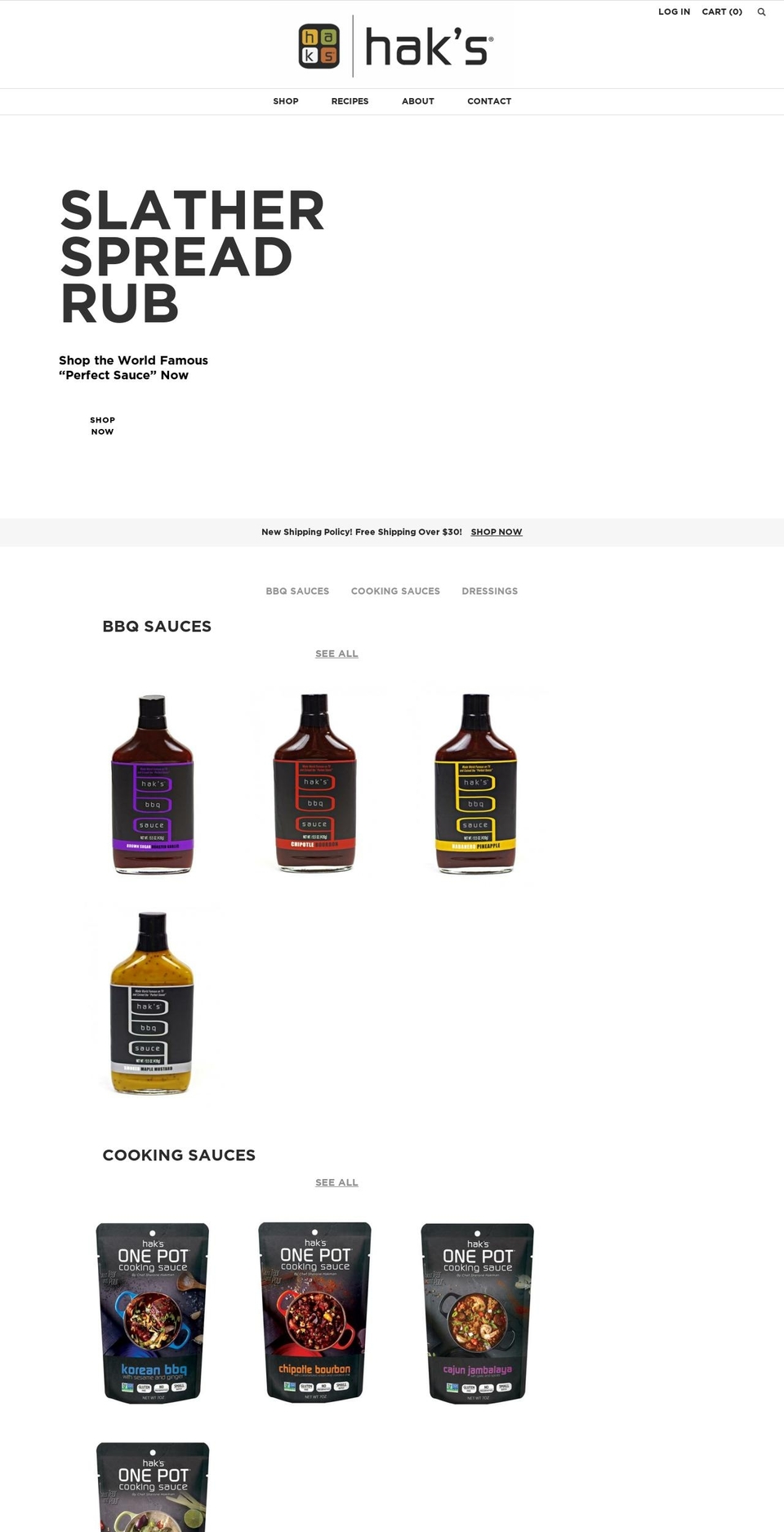 haksfoods.com — Shopify storefront screenshot