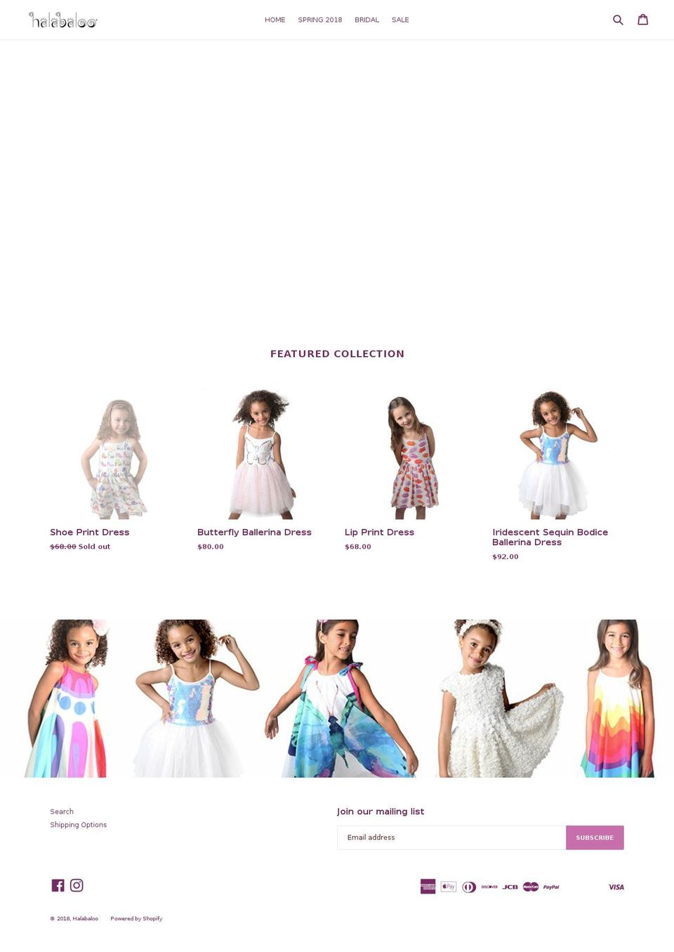 halabaloo.com shopify website screenshot