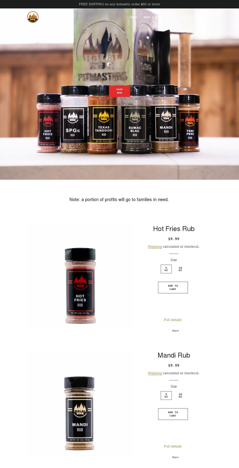 halalbbqpitmasters.com shopify website screenshot