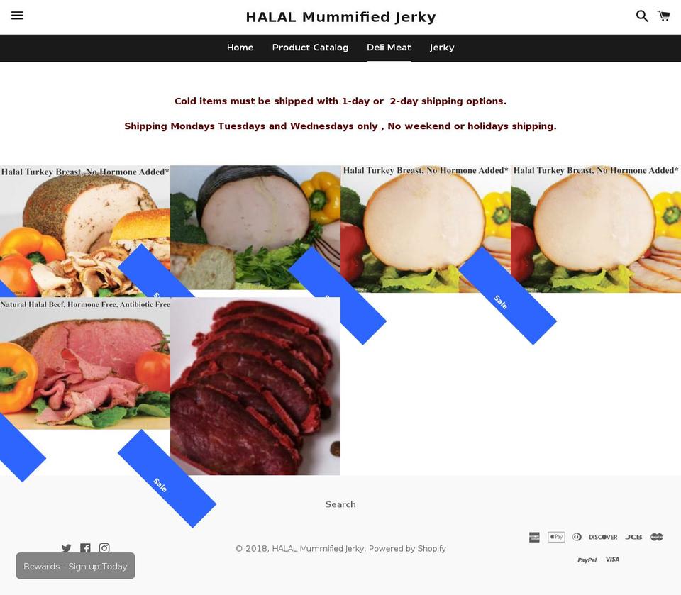halaldelimeat.com — Shopify storefront screenshot