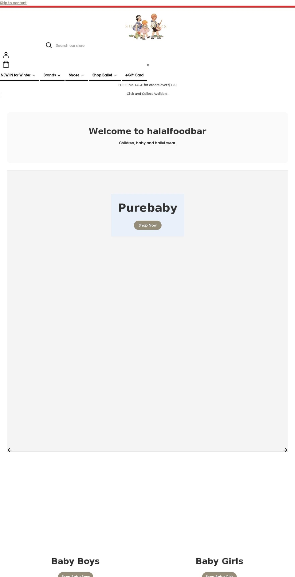 halalfoodbar.com shopify website screenshot