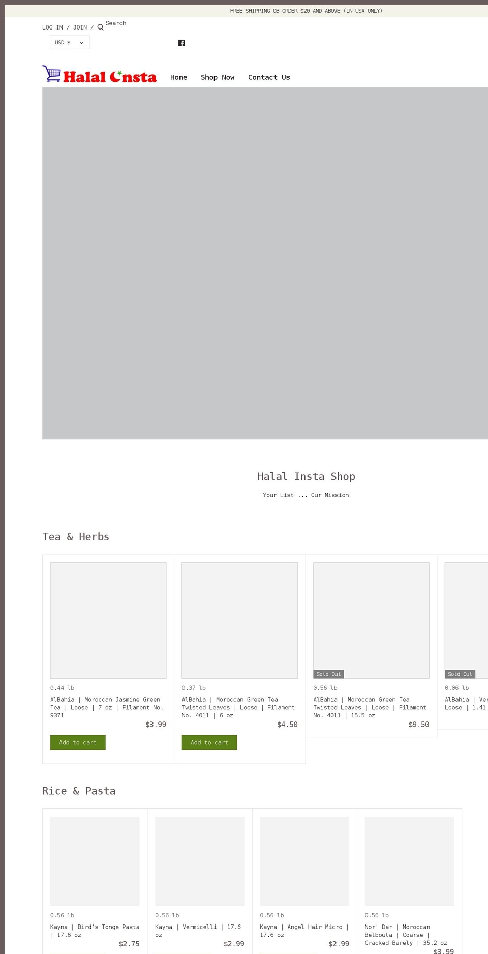 halalinsta.com shopify website screenshot