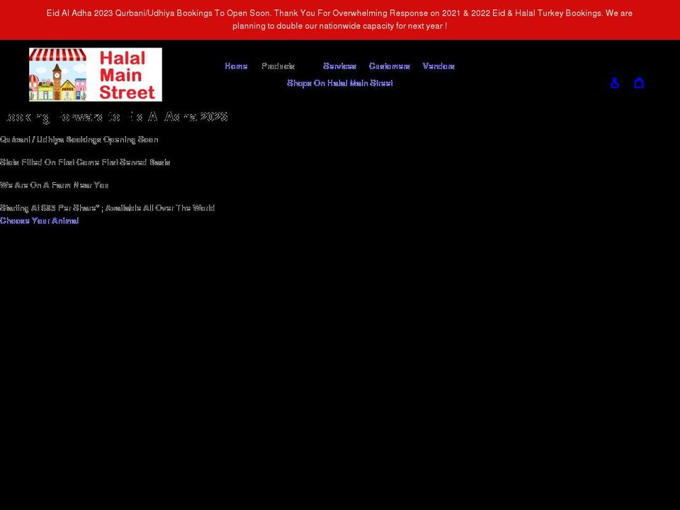halalmainstreet.com shopify website screenshot