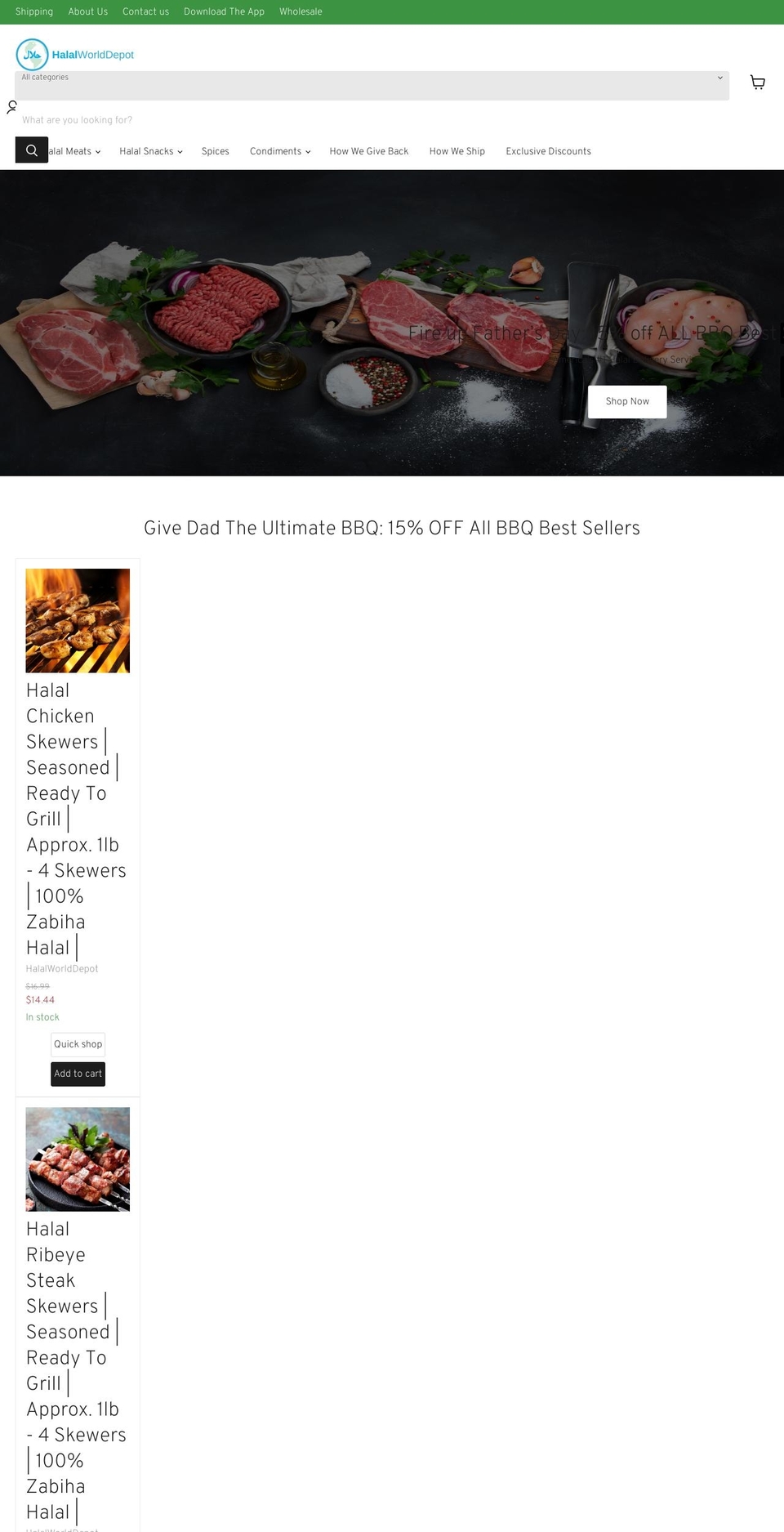 halalworlddepot.com shopify website screenshot