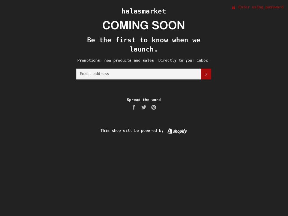 halasmarket.com shopify website screenshot