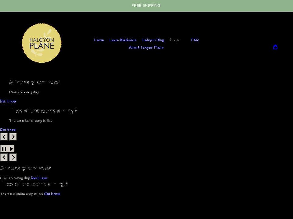 halcyonplane.com shopify website screenshot
