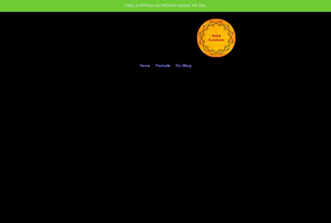 haldikumkum.in shopify website screenshot