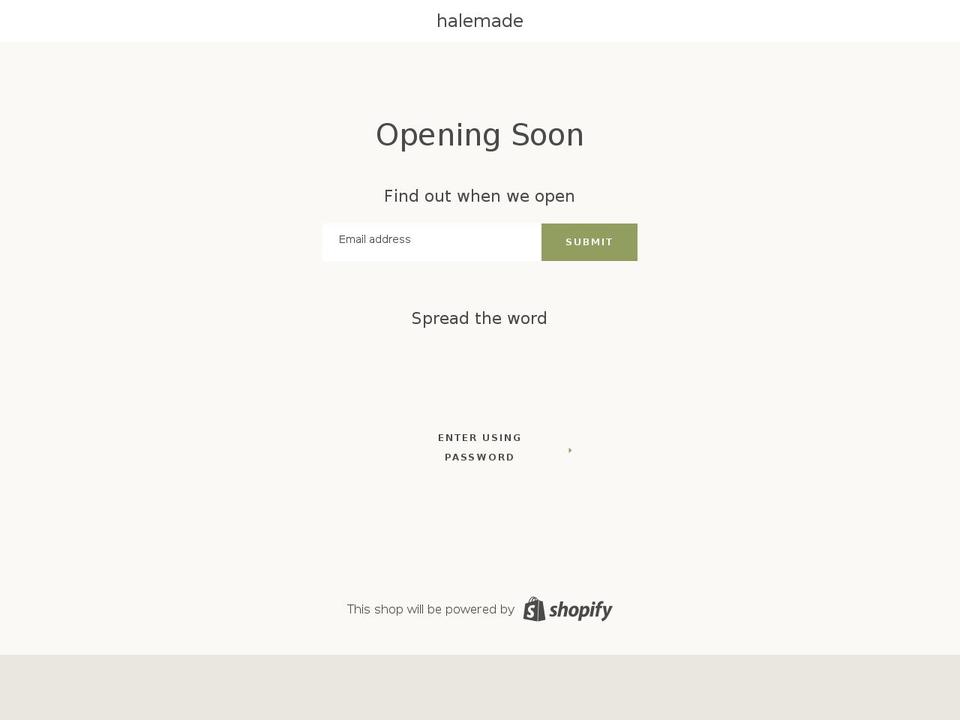 halemade.com — Shopify storefront screenshot