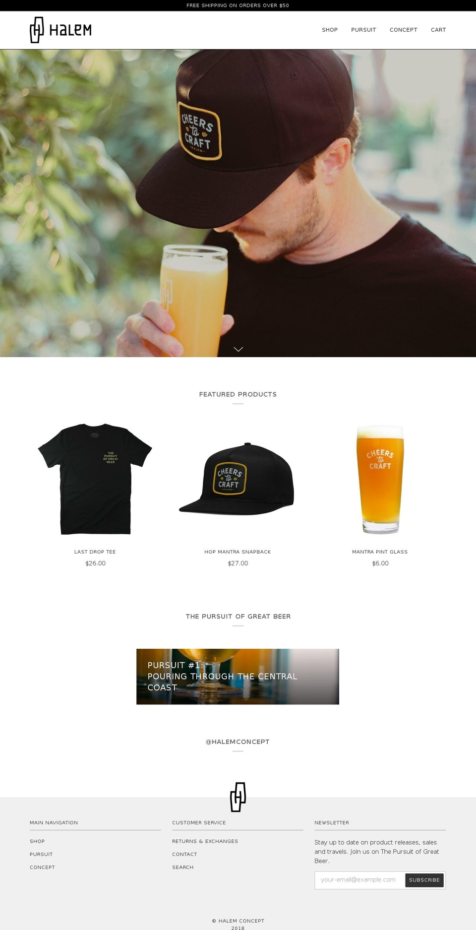 halemconcept.com — Shopify storefront screenshot