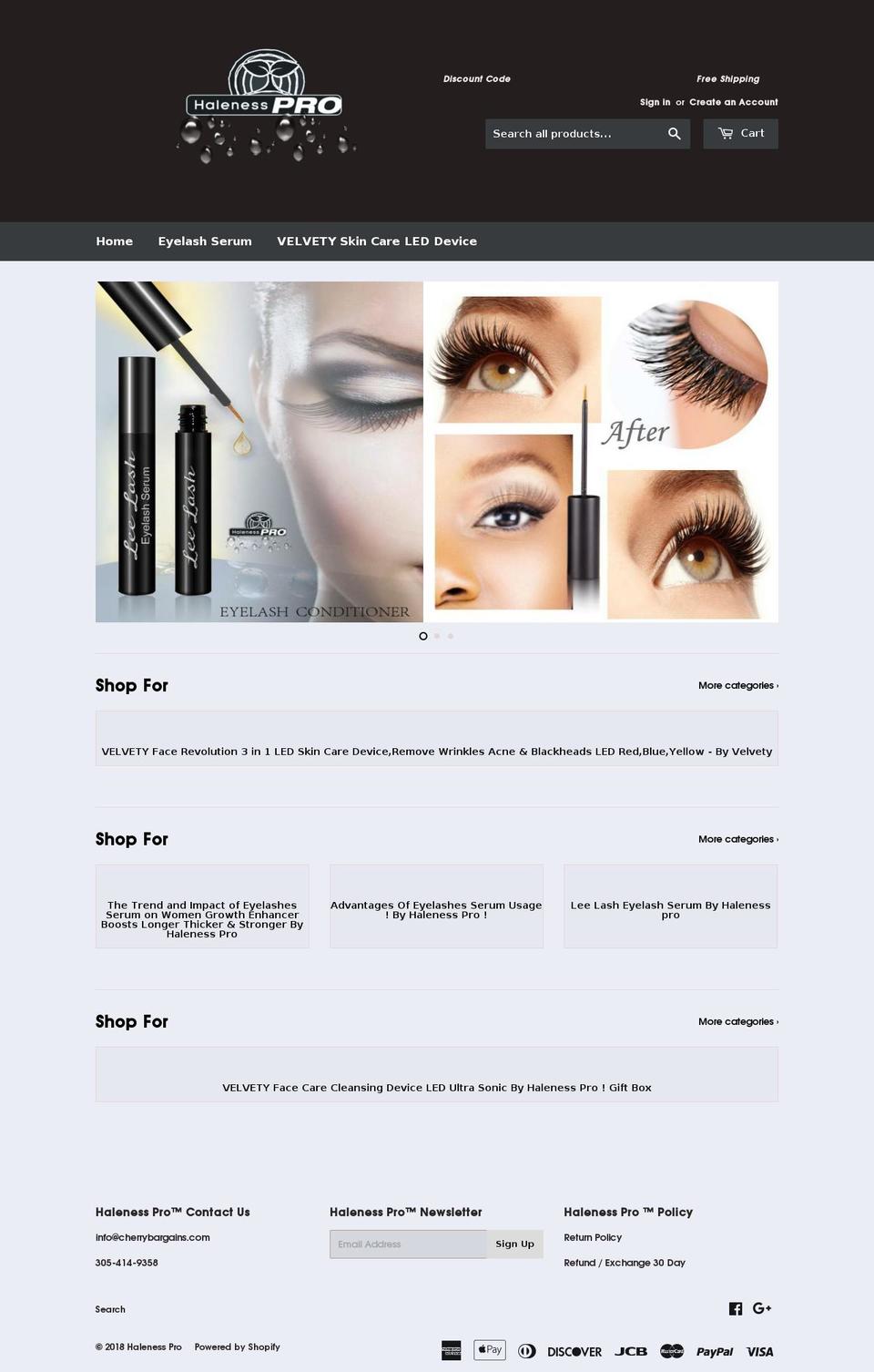 halenesspro.com — Shopify storefront screenshot
