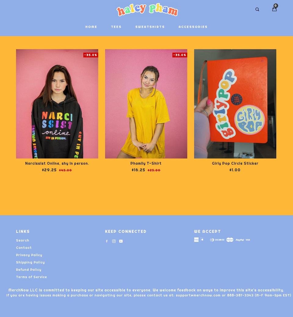 gemini Shopify theme site example haleypham.com