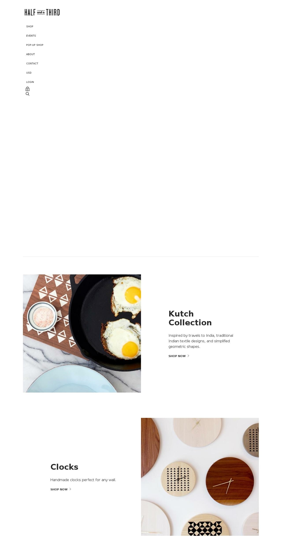 halfandathird.com shopify website screenshot