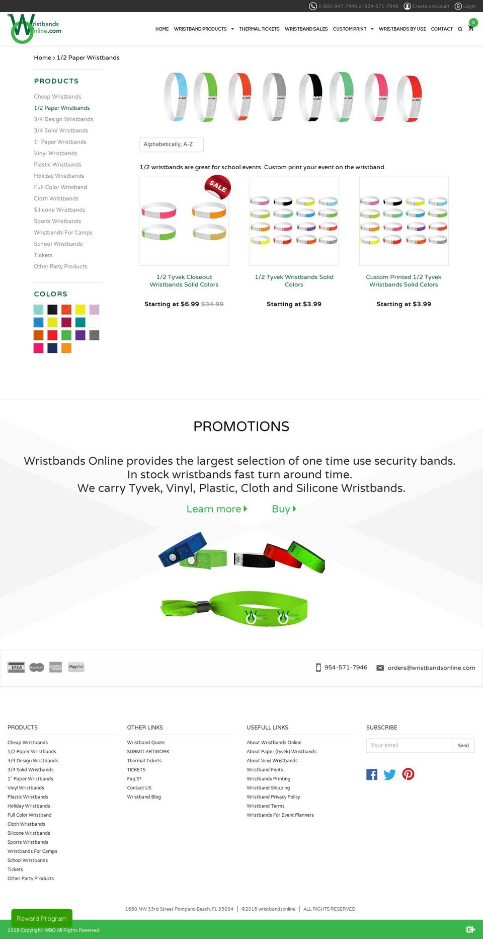 WBO - 23-10-2016 Shopify theme site example halfinchwristbands.net