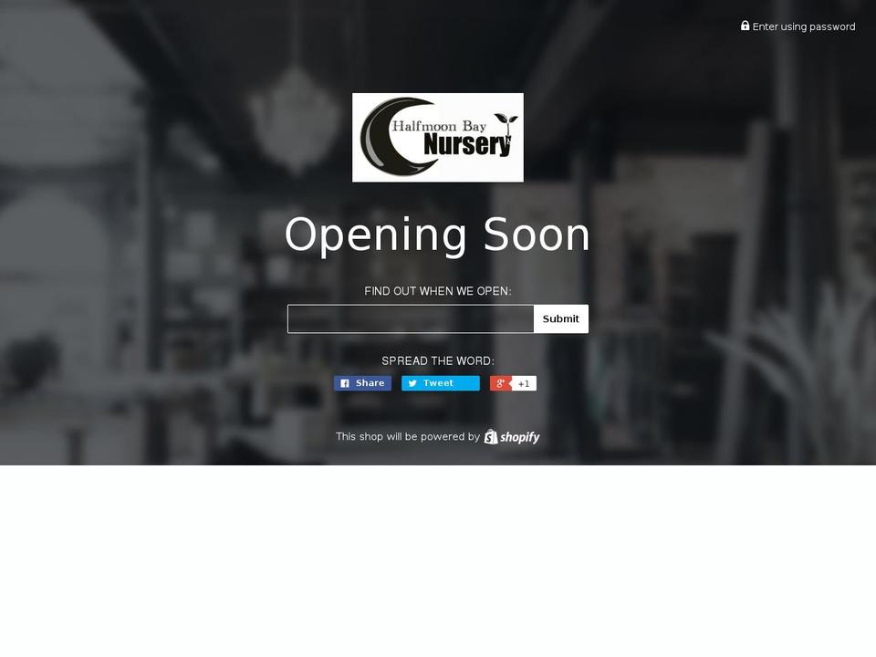 halfmoonbaynursery.com shopify website screenshot