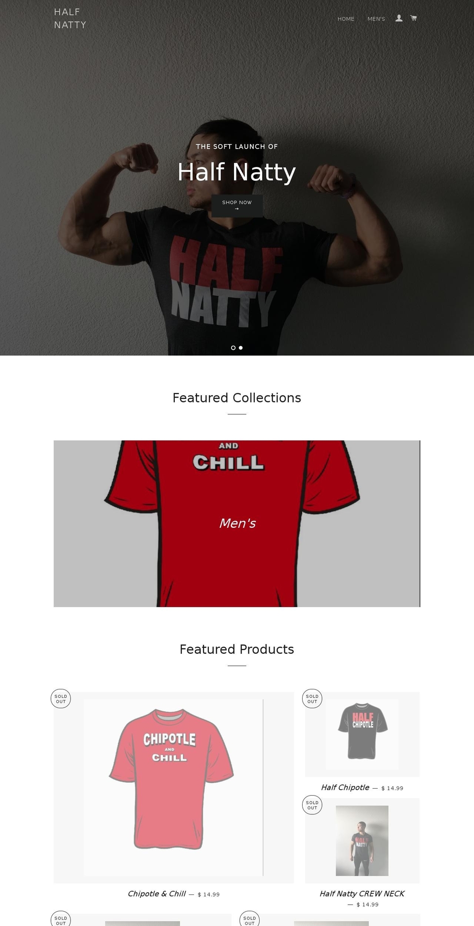 halfnatty.com — Shopify storefront screenshot