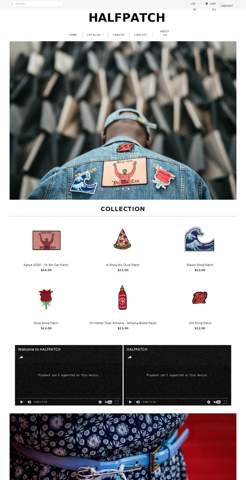 halfpatch.com shopify website screenshot