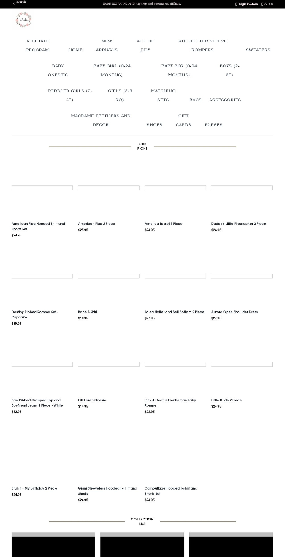haliakai-boutique.com — Shopify storefront screenshot