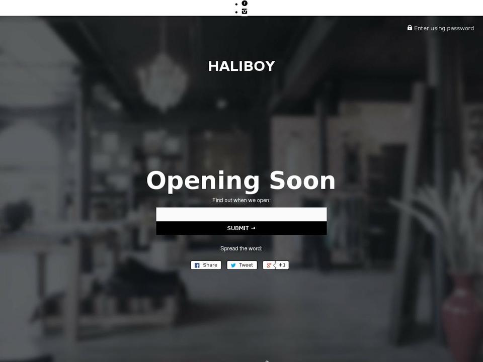 haliboy.com — Shopify storefront screenshot