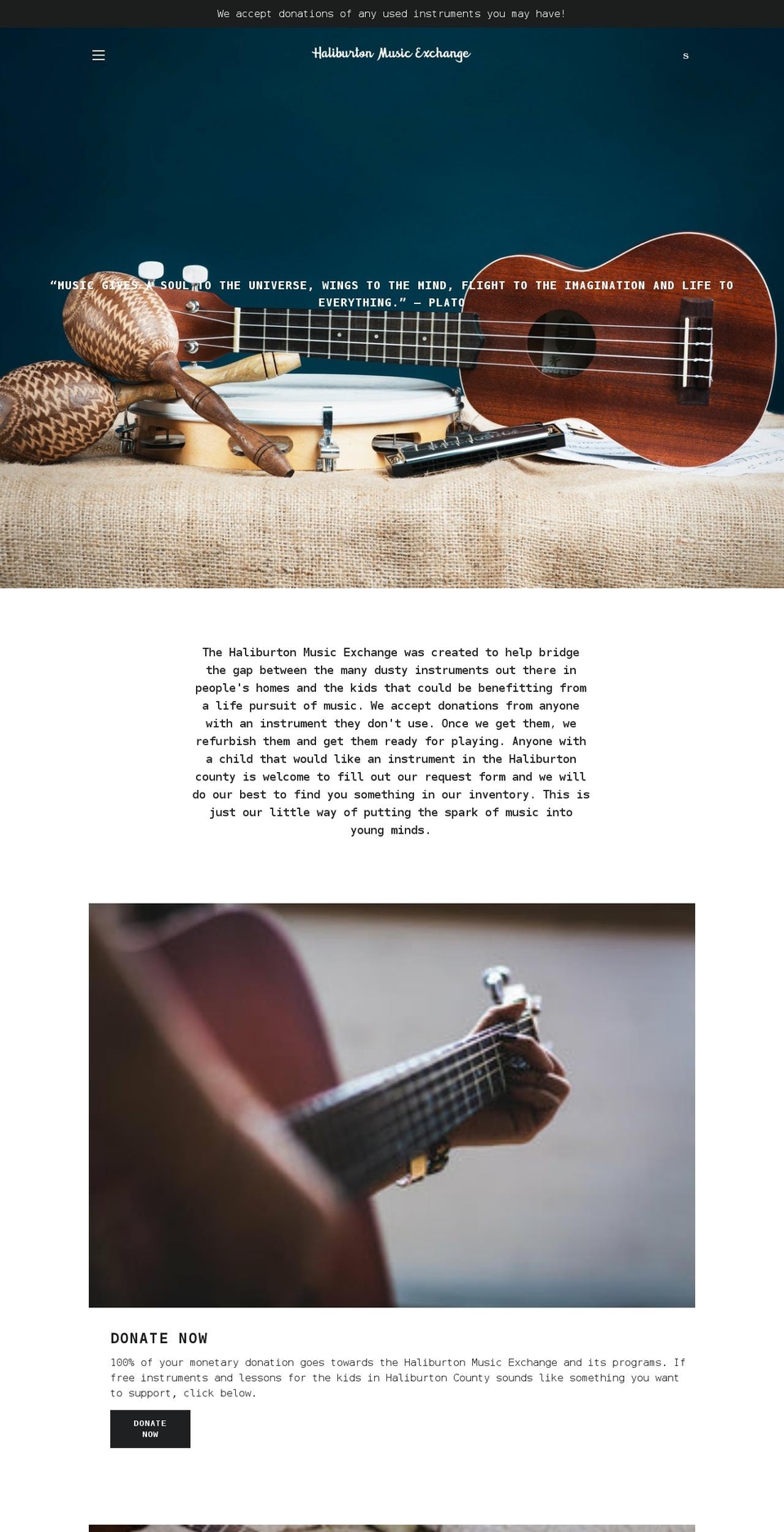 haliburtonmusicexchange.com shopify website screenshot