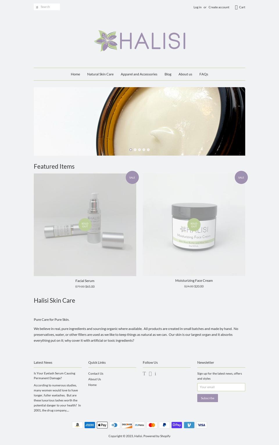 halisi.com shopify website screenshot