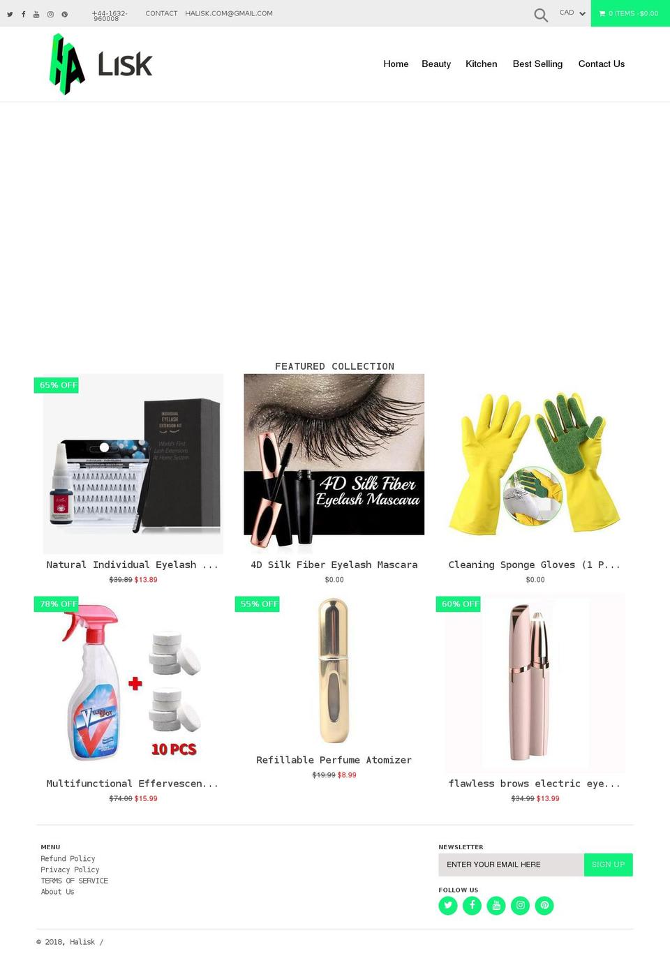 halisk.com — Shopify storefront screenshot