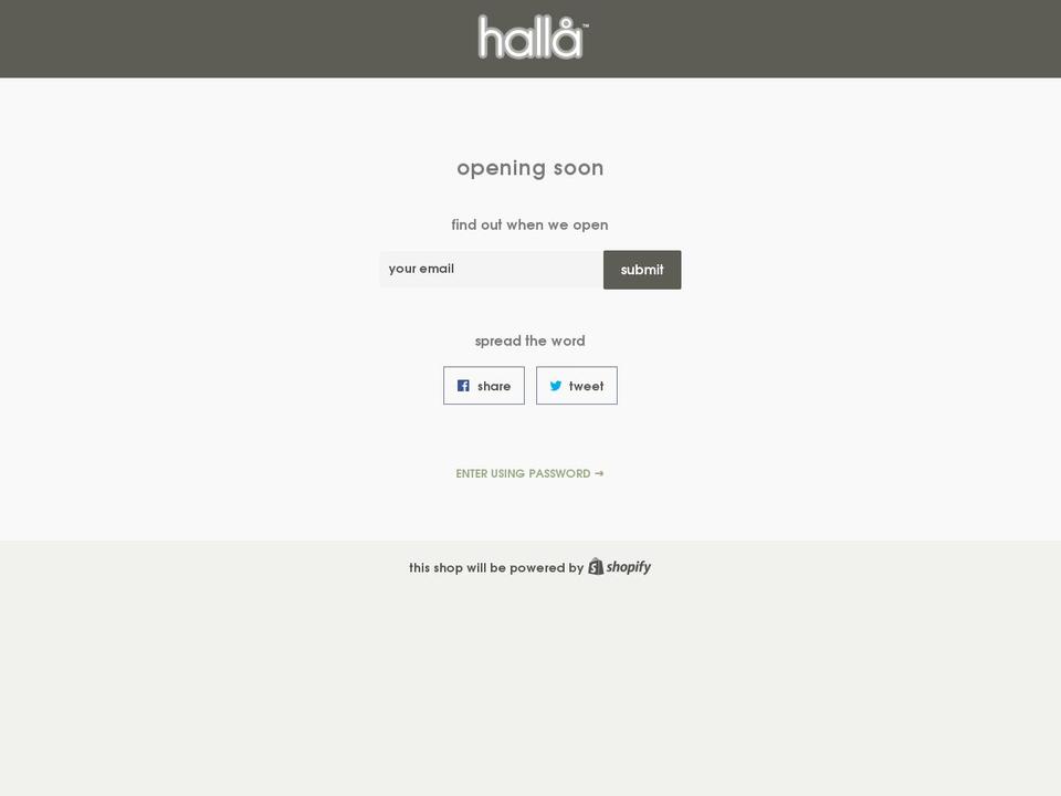 hallababy.com — Shopify storefront screenshot
