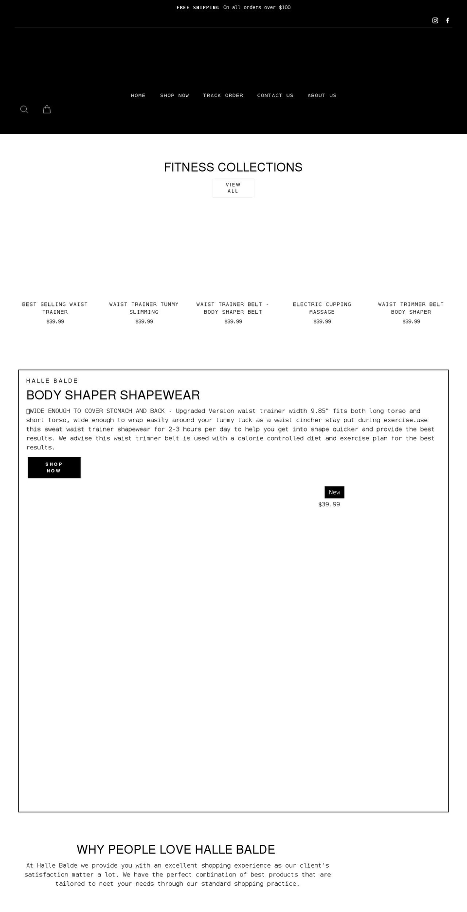 hallebalde.com shopify website screenshot