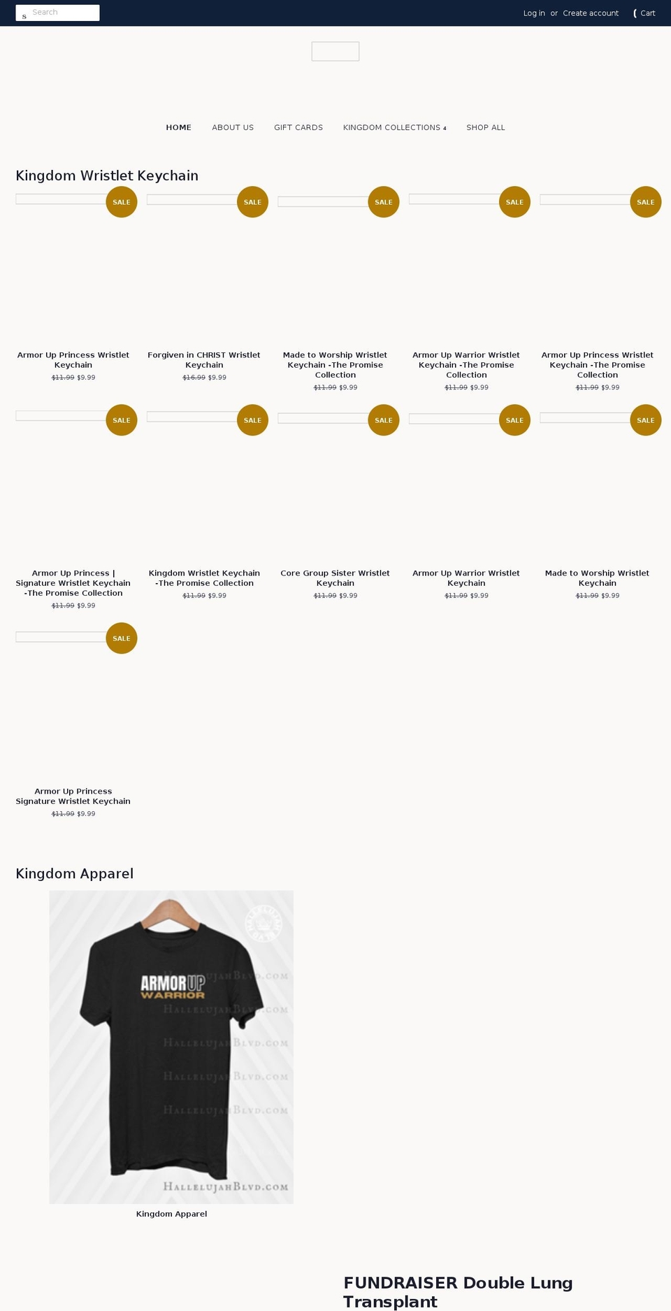 hallelujahblvd.com shopify website screenshot