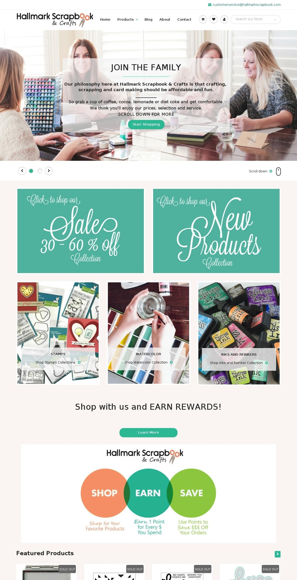 hallmarkcrafts.com shopify website screenshot