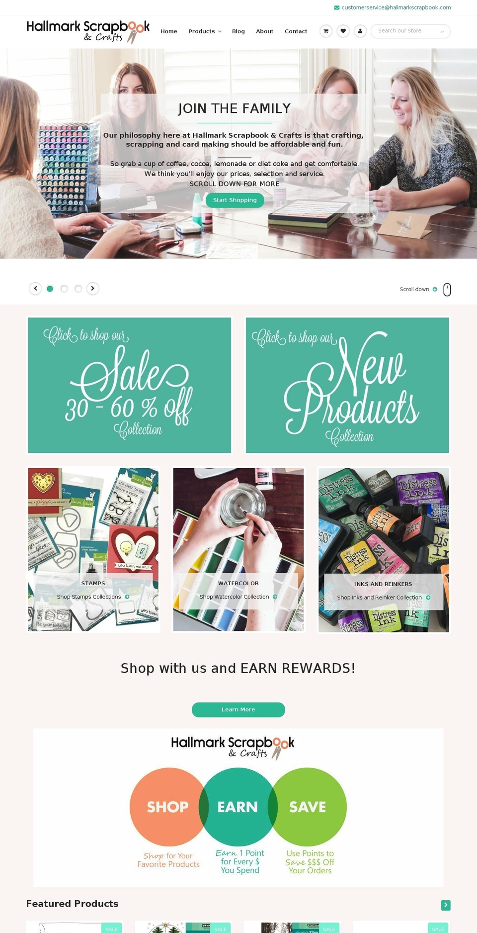 hallmarkscrapbooking.com shopify website screenshot