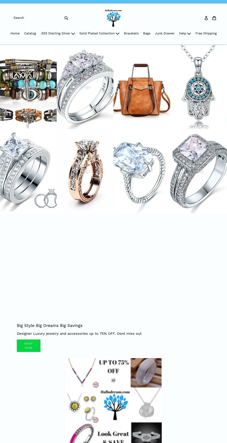 hallodream.com — Shopify storefront screenshot
