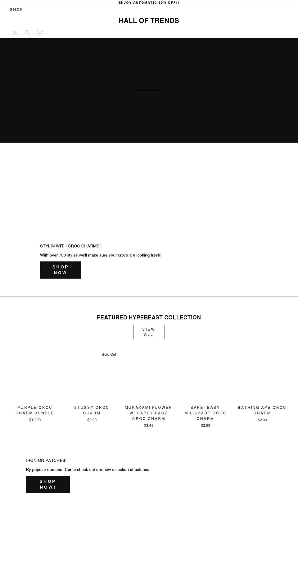 halloftrends.com shopify website screenshot