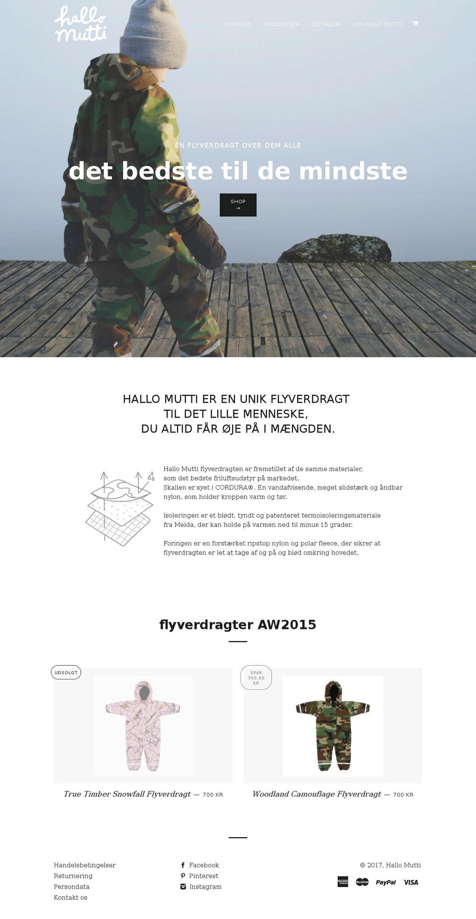 hallomutti.dk shopify website screenshot