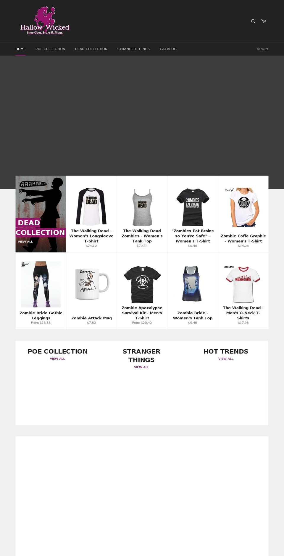 hallowwicked.com shopify website screenshot