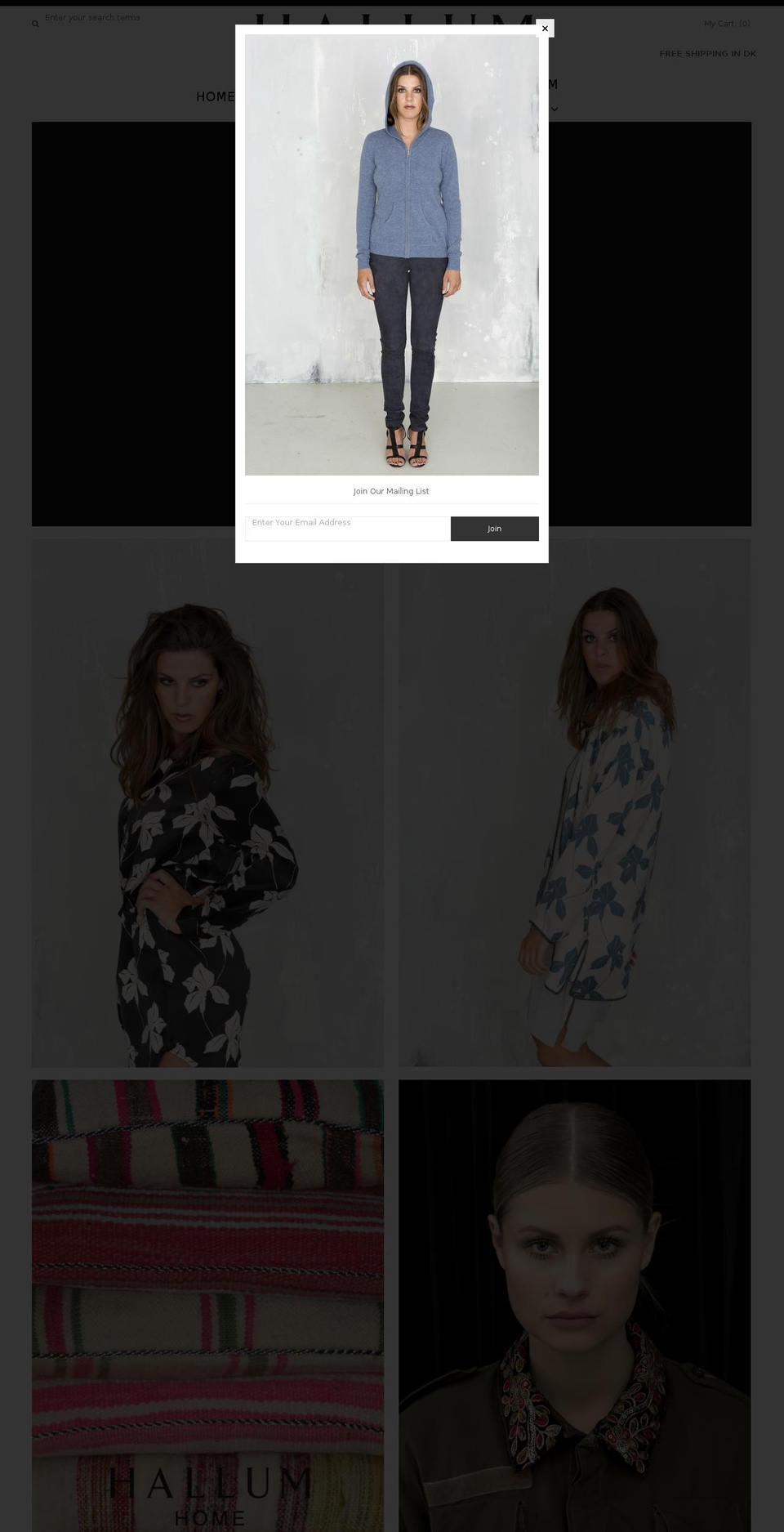 hallumdesign.dk shopify website screenshot