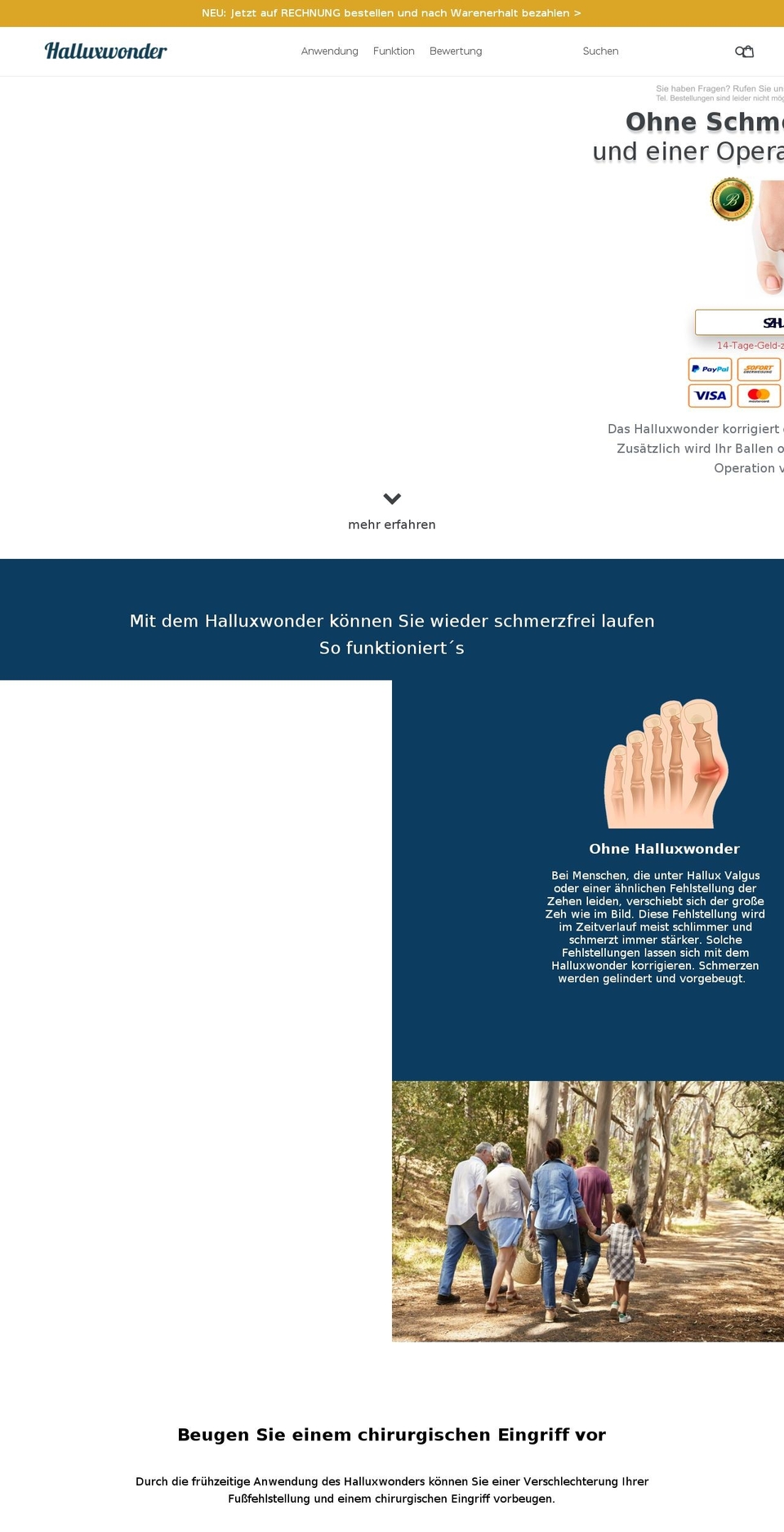 halluxwonder.com shopify website screenshot