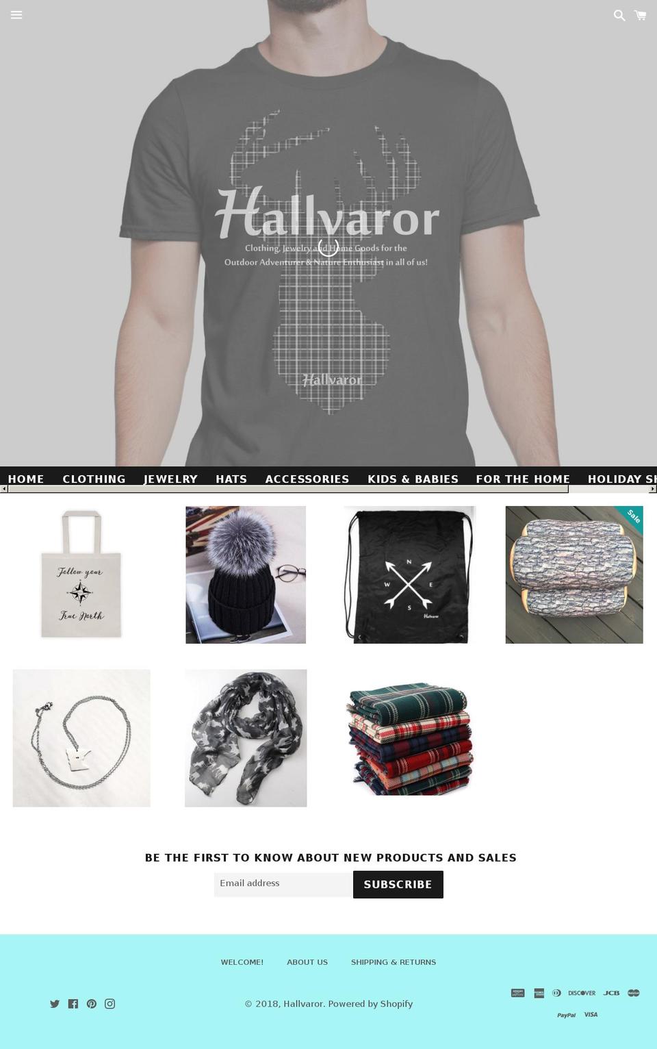 hallvaror.com — Shopify storefront screenshot