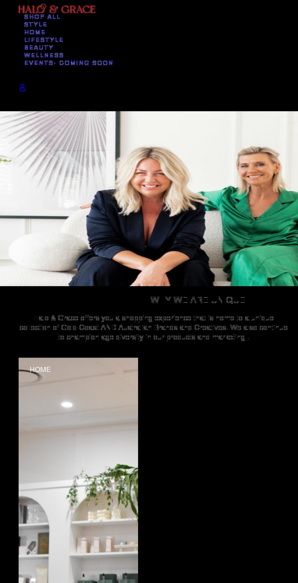 haloandgrace.com.au shopify website screenshot